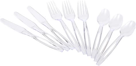 GLAD BBP0237 Assorted Clear Disposable Cutlery 250 Piece Value Pack