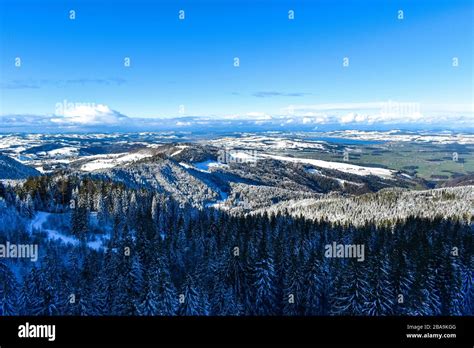 View From The Gondola Going To Mount Pilatus Stock Photo Alamy