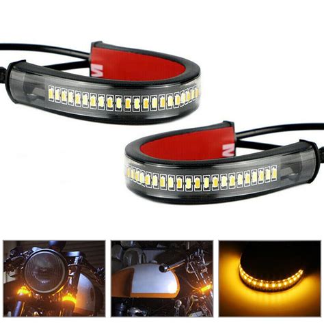 Set Lumini Semnalizare Pentru Motociclete Sunmostar Led V Negru