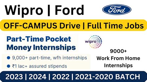 Ford 2022 Batch Hiring Wipro Off Campus Drive 2023 2024 2022