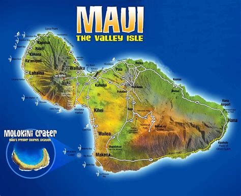 Download free maps Maui, Hawaii - manaloharentacar