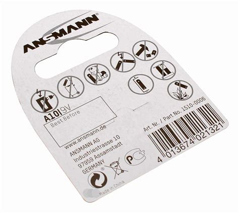 Ansmann A10 Alkaline Batterie 9v 56mah Wie Lr10 V10a Gp10a Mn10 E10a L1022 L Ebay