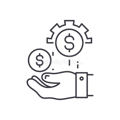 Financial Benefits Icon Linear Isolated Illustration Thin Line Vector