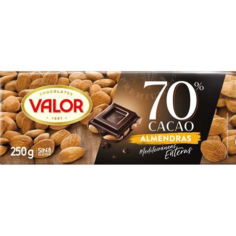 Comprar Chocolate Negro Con Almendras Mediterr Neas Enteras Sin