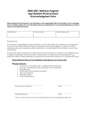 Fillable Online Physical Exam Form Fill Out And Sign Printable Pdf