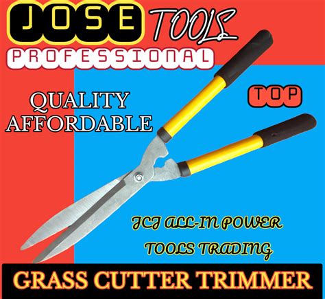 Grass Cutter Trimmer Scissor Manual Yellow Black Foam Handle Grass