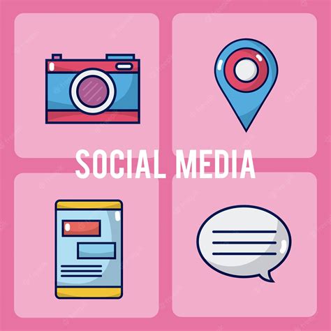 Premium Vector | Set of social media square icons