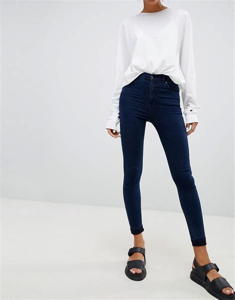 Dr Denim Moxy High Rise Super Skinny Jean Lush 50 Asos Lookastic