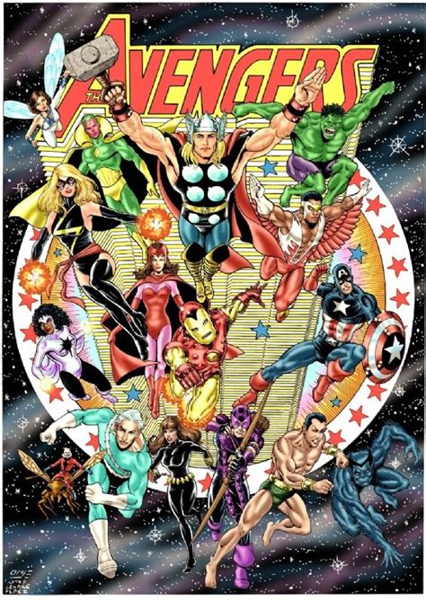Avengers Homage To Jla 217 By George Pérez Comic Art Avengers Comics