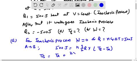 Solved A Mol Sample Of An Ideal Monatomic Gas Is At An Initial