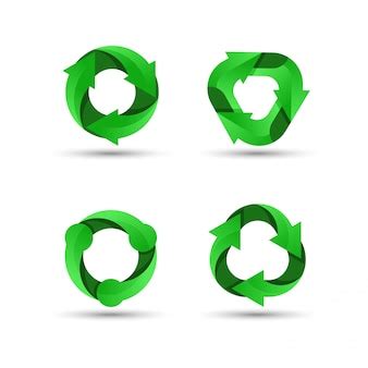 Logo de reciclaje verde | Vector Premium