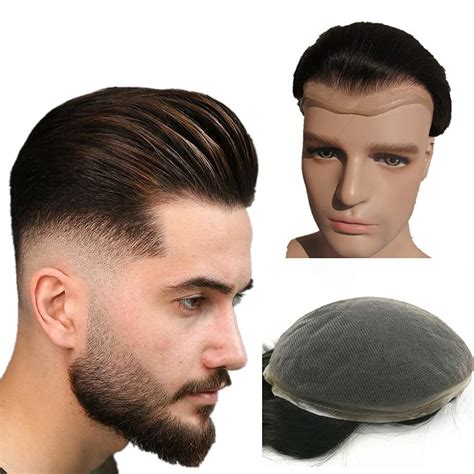 Amazon N L W Nlw European Human Hair Toupee For Men With Soft