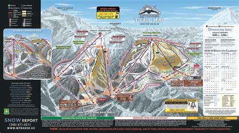 Mt Baker Ski Area Trail Map • Piste Map • Panoramic Mountain Map