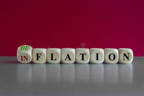 Inflation Or Deflation Symbol Turned Cubes And Changed The Word