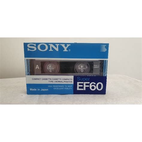 Fita K7 Cassete SONY Super EF 60 Lacrada Virgem Shopee Brasil