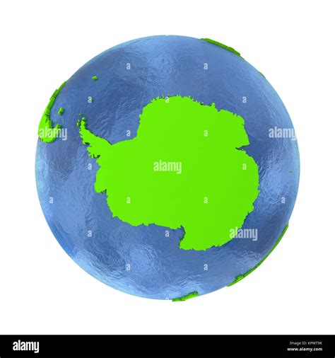 Antarctica on green Earth Stock Photo - Alamy