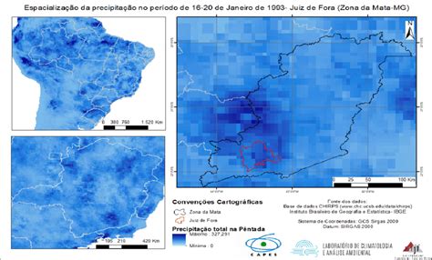 Espacializa O Da Precipita O Estimada Pelo Chirps Para De