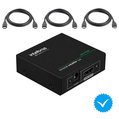 Divisor Cabos Hdmi Vex 1002 Splitter Intelbras Combo Oficial Submarino