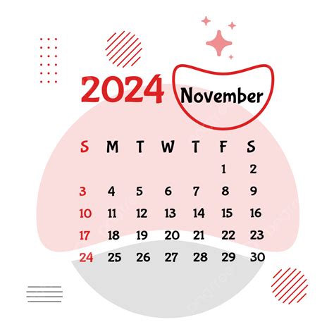 2023年11月月曆設計 向量 2024 年 11 月 2024年日历 2024 年 11 月日曆向量圖案素材免費下載，png，eps和ai素材下載 Pngtree