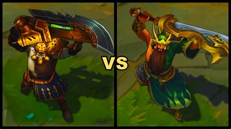 Chemtech Tryndamere Vs Warring Kingdoms Tryndamere Skins Comparison