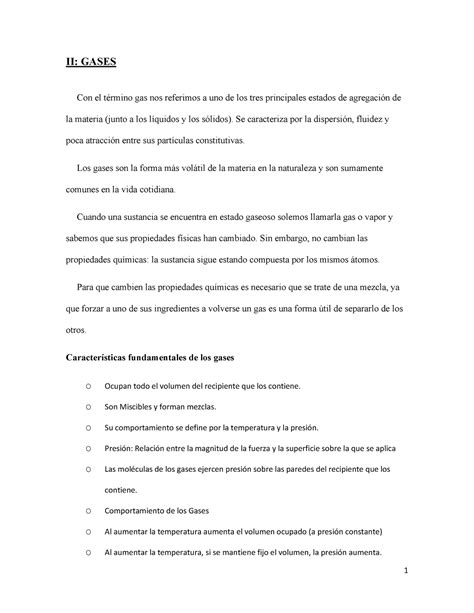 Estado gaseoso de la materia II GASES Con el término gas nos