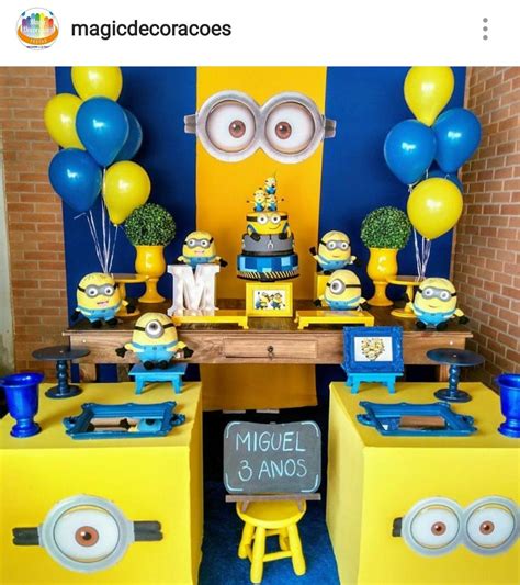 Minion Theme Birthday Party Dessert Table And Decor Minons Birthday