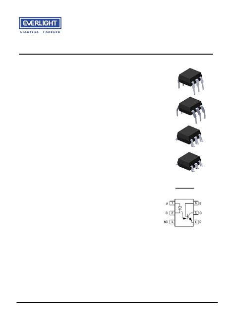 N Datasheet Pages Everlight Pin Dip Phototransistor