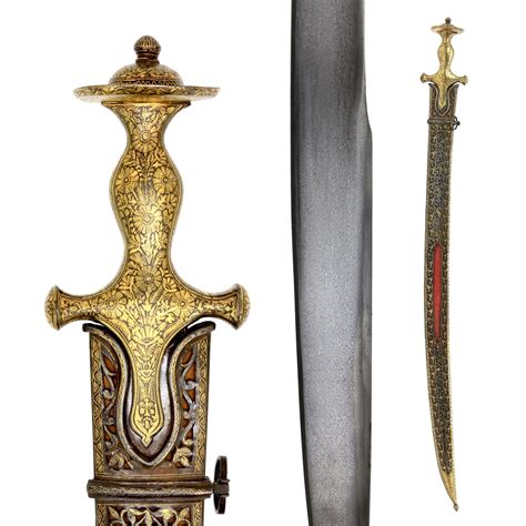 Wootz talwar with pierced scabbard | Mandarin Mansion