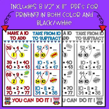 Make A Ten Addition Anchor Chart 2nd Grade By Monkey Bars TpT