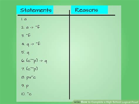 How to Complete a High School Logical Proof: 13 Steps