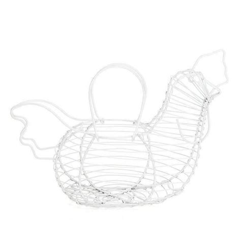 Mei Panier Oeuf Rangement Fruit Corbeille En M Tal Blanc Cdiscount Maison