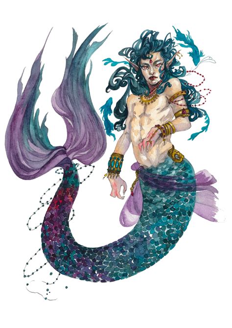 [Art] [OC] [Comm] Character design, Vampire mermaid. More info in ...