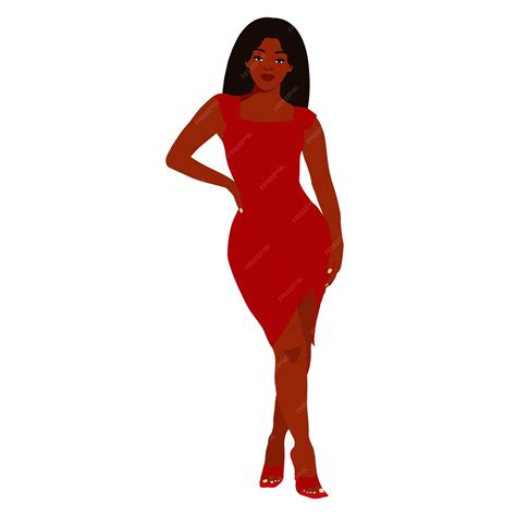 Premium Vector Beautiful Black Woman In Elegant Art Style Vector