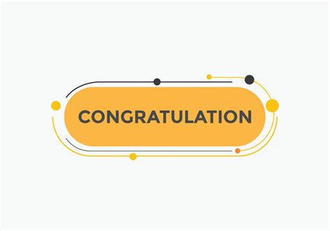 Congratulation Text Button Speech Bubble Congratulations Colorful Web