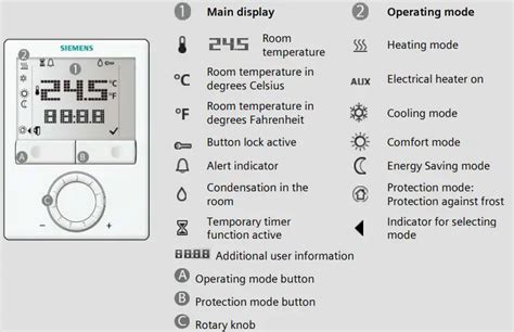 SIEMENS RDG400 Room Thermostat Instruction Manual