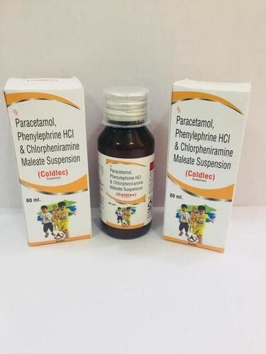 Liquid Chlorpheniramine Maleate Paracetamol Phenylephrine Suspension