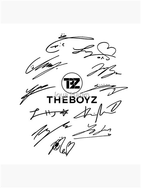 The Boyz Logo Signatures White Sticker For Sale By Joyahatim