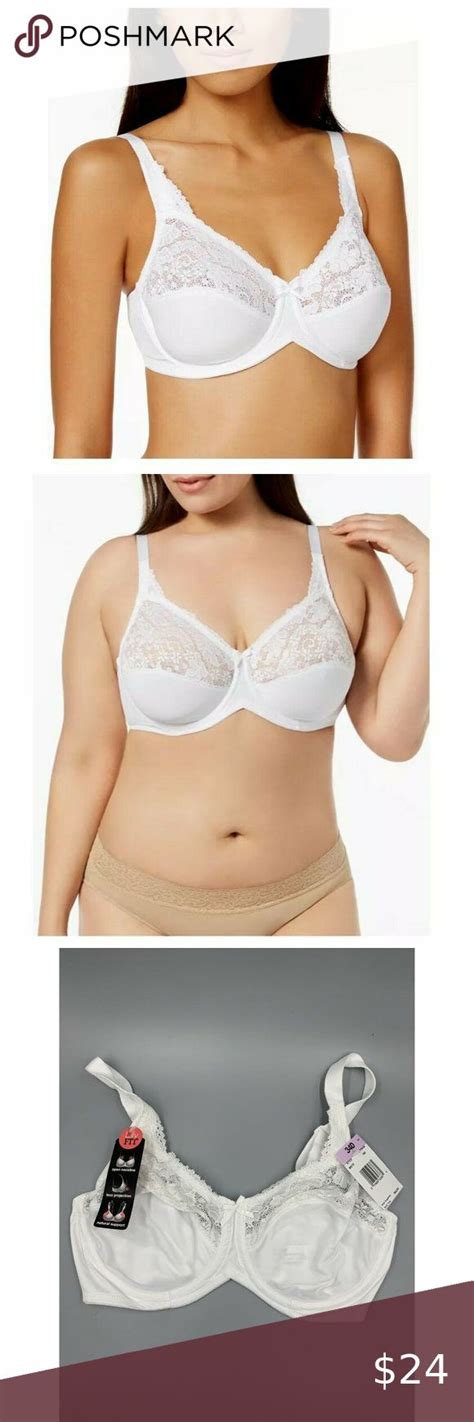 Lilyette By Bali Minimizer 34d White Lace Underwire No Padding 428 Nwt