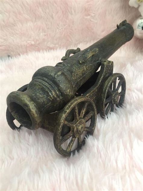 Antique Copper Cannon Antik Meriam Tembaga Antique Brass Hobbies