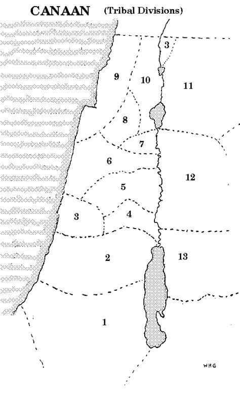 Tribes Of Israel Map Coloring Page