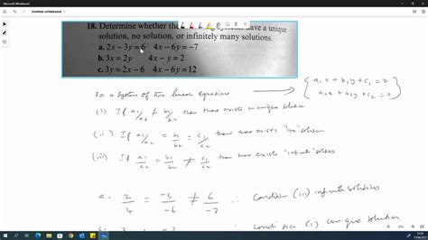 Solved Determine Whether The Following Systems Have A Unique Solution