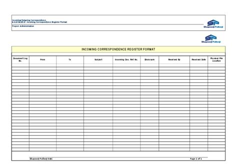 A 220423 02 Incoming Correspondence Register Format