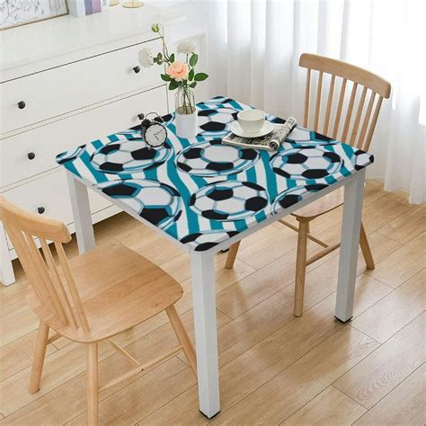 Pattern Tablecloth Square Theme Waterproof Spill Proof Stain Resistant