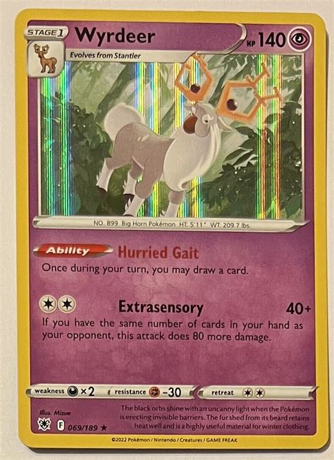 Pokemon Tcg Astral Radiance Wyrdeer Holo Rare Nm Ebay