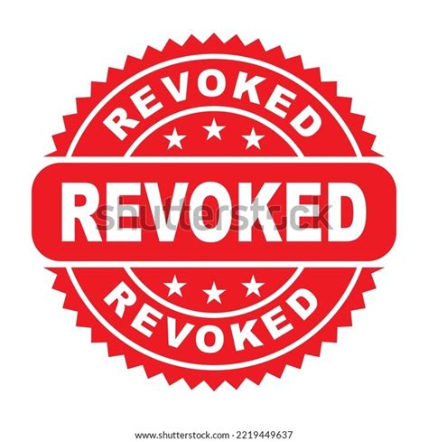 Revoked Vector Sign Isolated On White Stock Vector Royalty Free