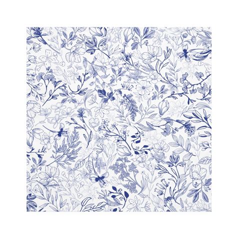 Blue Floral Napkins French Blue Flower Napkin Set Floral Italian Blue