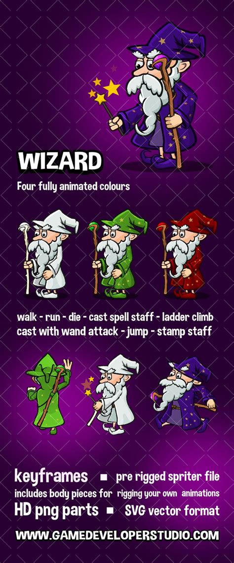 Wizard Sprite Sprite Wizard Fantasy Games