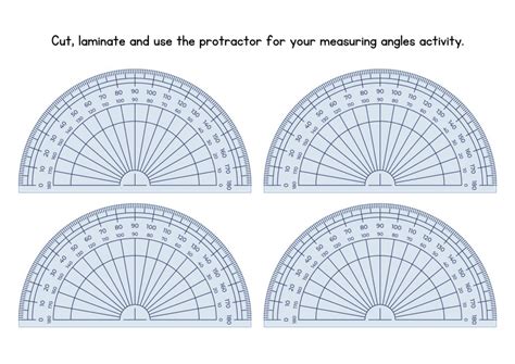 40 Free Printable Protractor Templates - Printaboles