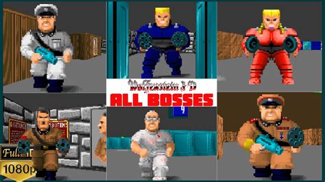 Wolfenstein 3D all bosses - DOS - YouTube