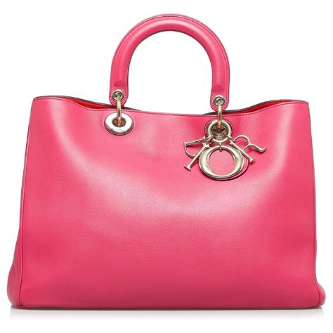 Grand cartable Diorissimo rose Dior Cuir Veau façon poulain ref 930932